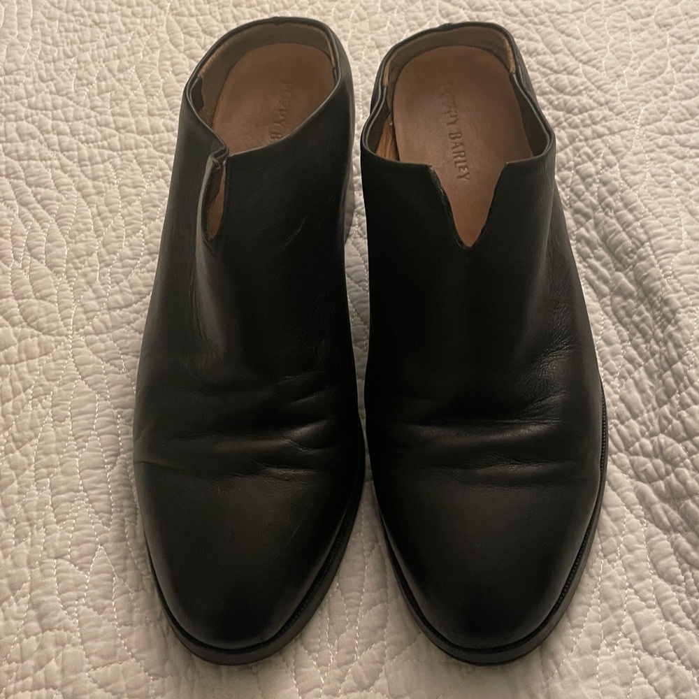 Women’s Poppy Barley Heeled Mules Size 11 Black Leather